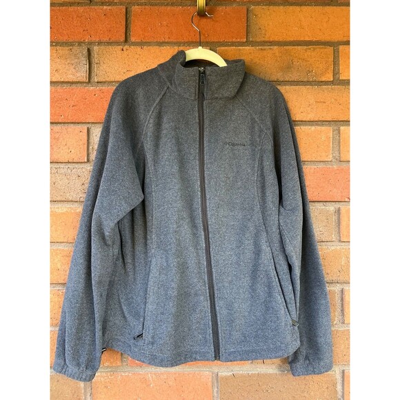 Women’s‎ Columbia Gray Fleece Jacket Size XL - Picture 1 of 14